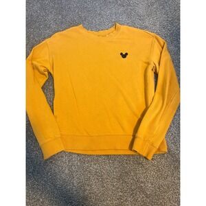 H&M Divided Disney Mickey Mouse Crewneck Sweatshirt Mustard Yellow Size S